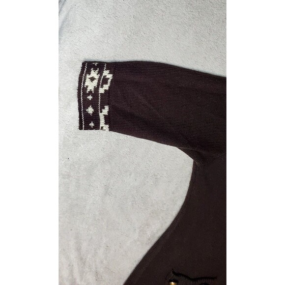 Pink Rose 3X Brown Sweater Dress – Fair Isle Cowl & Cuffs – Plus Size Cozy Knit - Picture 6 of 16